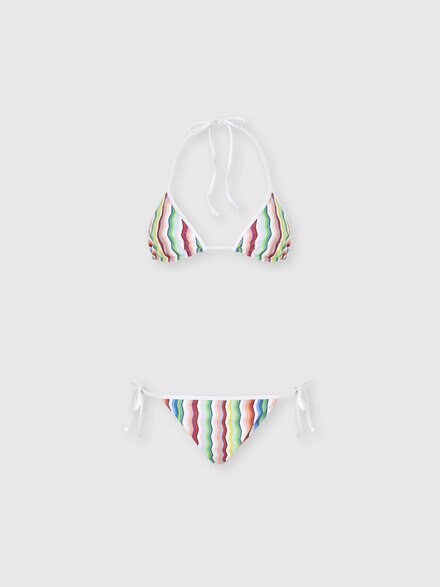 Triangle bikini in terry cloth with zigzag print, Multicoloured  - MS26SP0IBJ00Q1SM9Z8