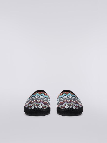 Printed canvas flat espadrilles with logo inscription, Multicoloured  - OC23SY00BW00HQSM8LJ