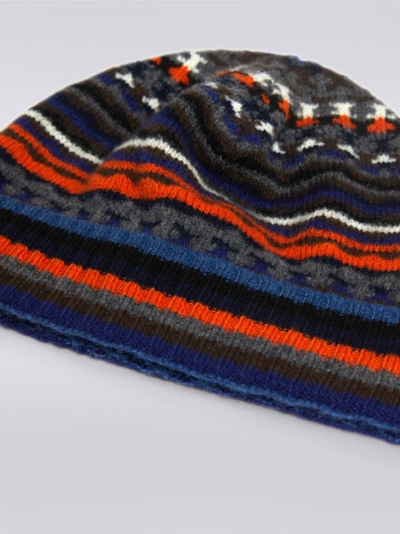 Gorro beanie de lana jacquard, Multicolor  - OS23WS04BK036OSM9C7