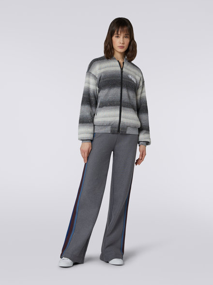 Wool and cotton blend bomber jacket with lurex, Multicoloured  - SS23WC01BJ00GXSM91E