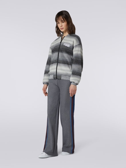 Wool and cotton blend bomber jacket with lurex, Multicoloured  - SS23WC01BJ00GXSM91E