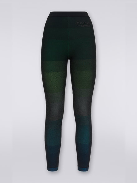 Cotton blend leggings with embroidered logo, Multicoloured  - SS23WI02BK027XSM91V