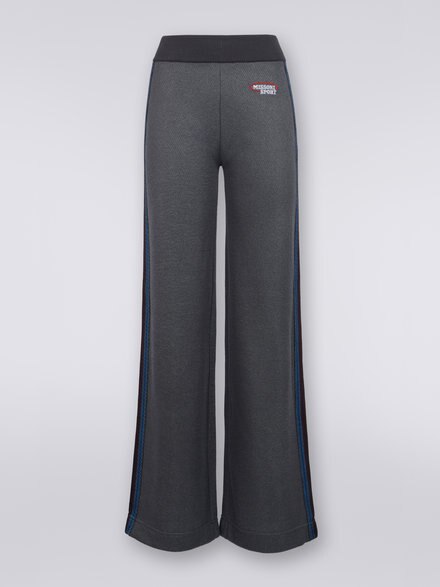 Pantalon évasé en coton mélangé avec logo , Rouille - SS23WI03BK027ZSM920