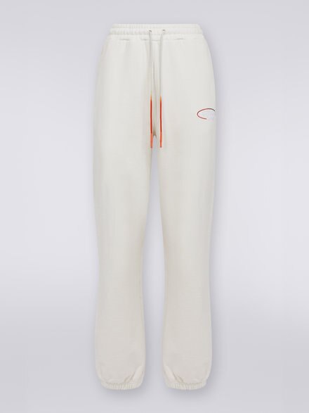 Cotton blend joggers with logo , White  - SS23WI04BJ00H0S0195