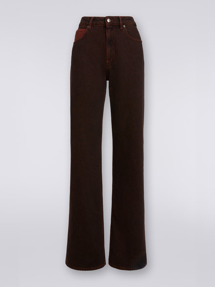 Flared five-pocket denim trousers , Rust - SS23WI07BW00OMS207L