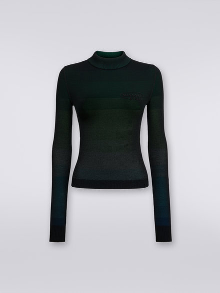 High-neck cotton blend jumper, Multicoloured  - SS23WN02BK027XSM91V
