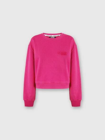 Crew-neck sweatshirt in cotton with logo, Red  - SS24SW03BJ00H0S30CZ