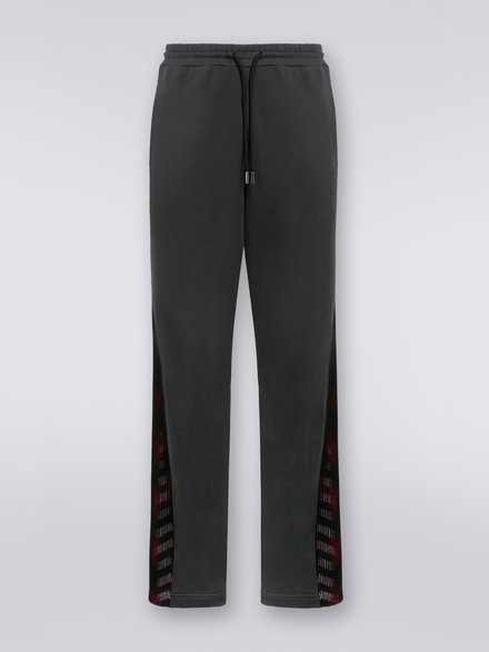 Sportliche Baumwollhose mit Strickeinsatz in Zusammenarbeit mit Mike Maignan, Grau - TS23SI02BJ00I2S91HS