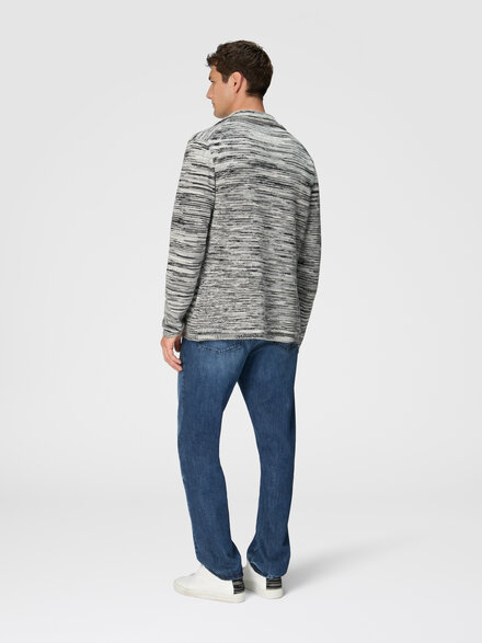 Deconstructed m&eacute;lange cashmere blazer, Grey - UC24WF02BK016WF9035