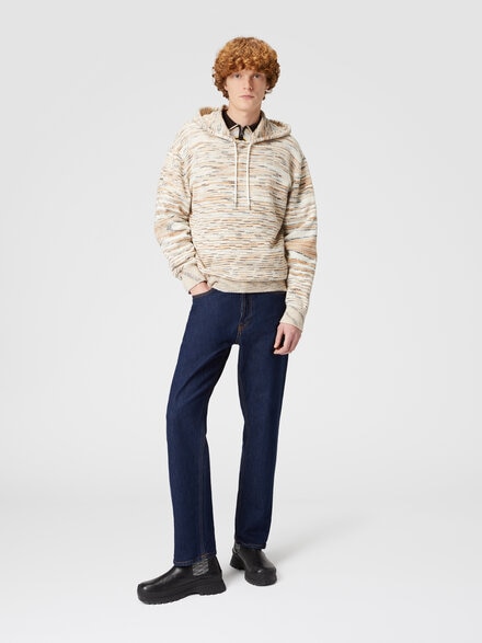 Mélange cashmere hoodie, Beige - UC24WN02BK016WF002F