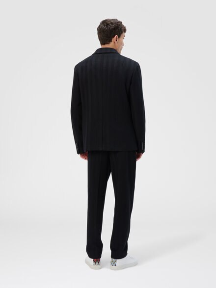Straight pants with zigzag pattern, Black - UC25WI00BR00JC93911