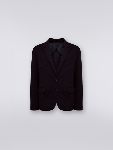 Wool blend jacket with chevron pattern, Multicoloured  - US23WF05BT005U93810