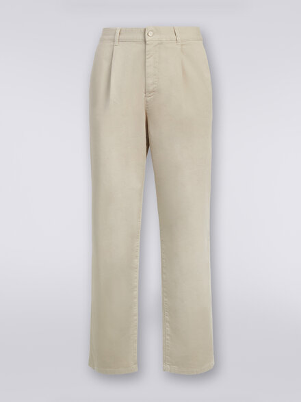 Pantaloni chino in cotone , Argento - US23WI0QBW00QG44501