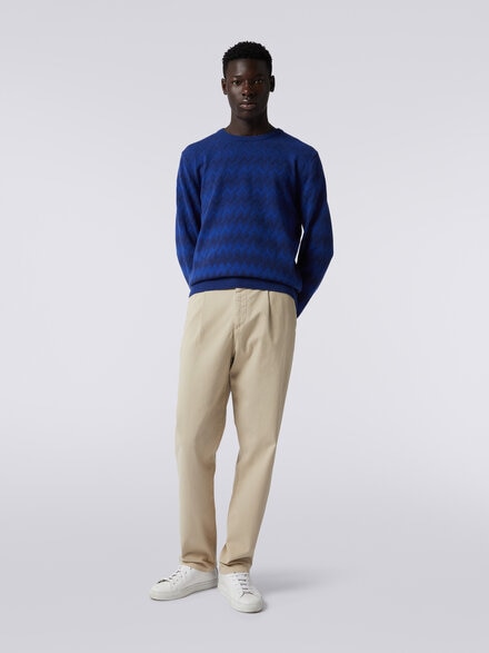 Chino pants in cotton, Silver - US23WI0QBW00QG44501