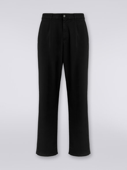Cotton chino trousers , White, Black & Beige - US23WI0QBW00QG93911