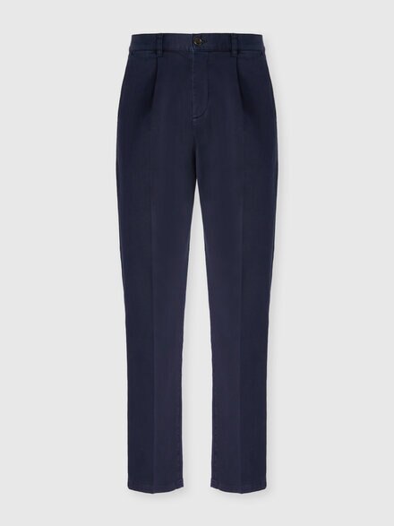 Chino Pants in Cotton, Blue - US23WI0QBW00QGS72MT