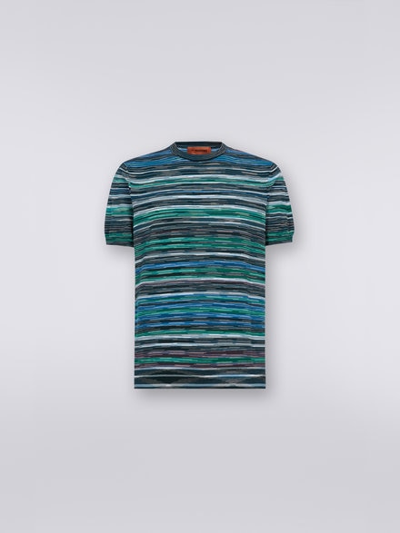 Slub cotton crew-neck T-shirt, Multicoloured  - US23WL01BK012QSM8YT