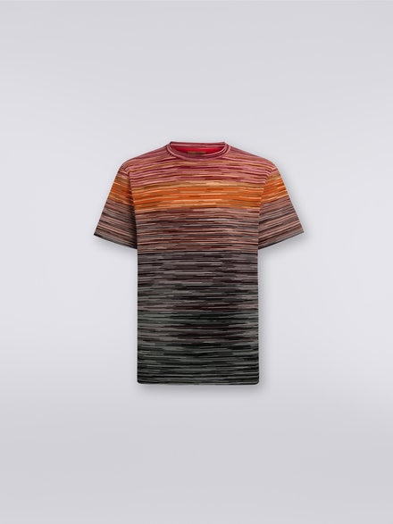 Camiseta en tejido jersey de algodón flameado , Multicolor  - US23WL07BJ00E5SM8Z1