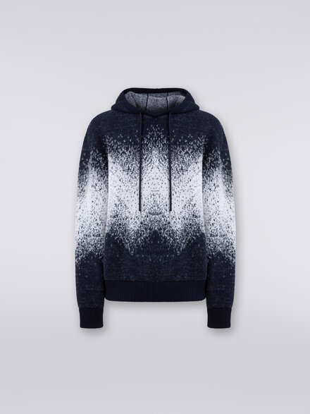 Jacquard wool blend hoodie, Multicoloured  - US23WW0EBK036NS72FZ
