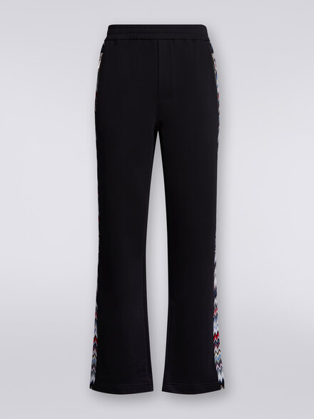 Pantalones clásicos de algodón y viscosa zigzag Multicolor
