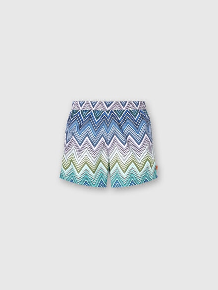 Swimming trunks with large zigzag print, Multicoloured  - US24SP00BW00S3SM992