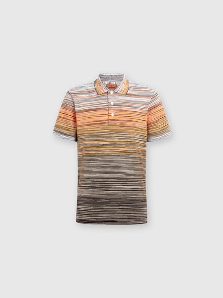Slub cotton piqué polo shirt, Multicoloured  - US24W20CBJ0014SM9DC