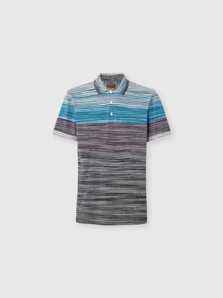 Slub cotton piqué polo shirt, Multicoloured  - US24W20CBJ0014SM9DD
