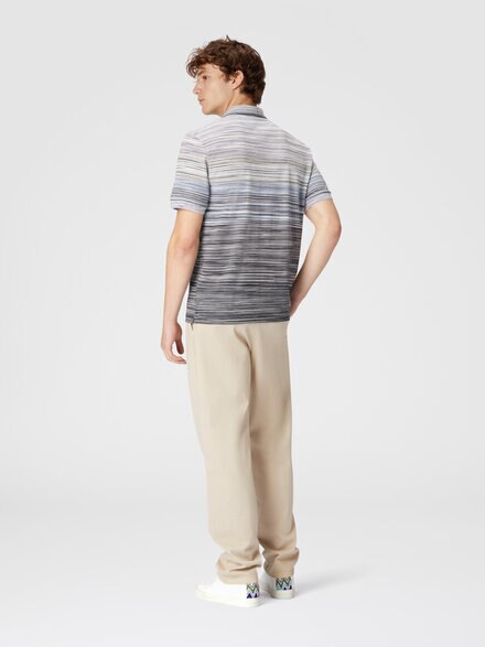 Polo flammé en piqué de coton flammé, Multicolore  - US24W20CBJ0014SM9DE