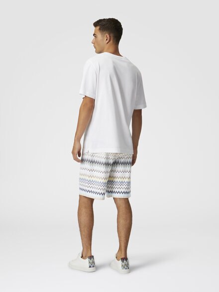 Zig zag cotton Bermuda shorts, Multicoloured  - US24WI0ABR00XESM9ER