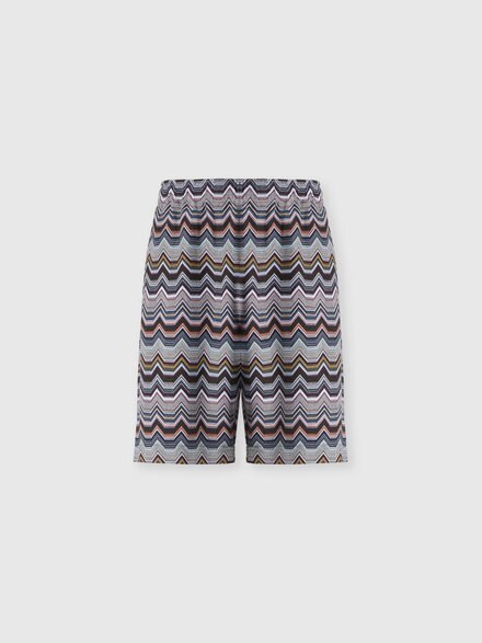 Pure cotton zig zag shorts, Multicoloured  - US25WI0EBR012ZS91P1