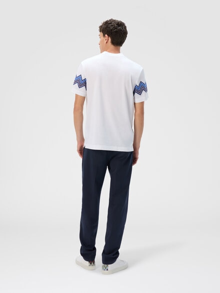 Camiseta con maxi inserto chevrón, Blanco  - US25WL04BJ00ONS01J1