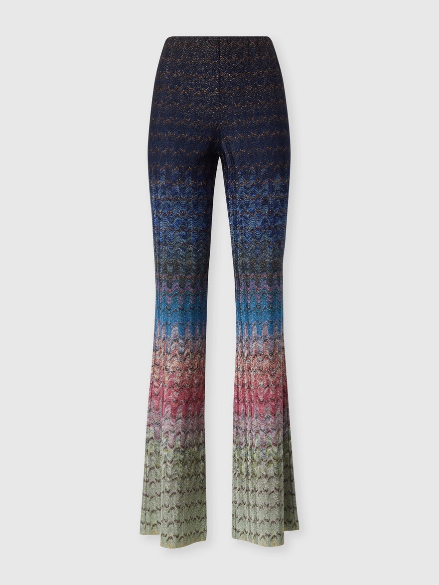 Dégradé Viscose Lamé Flare Trousers