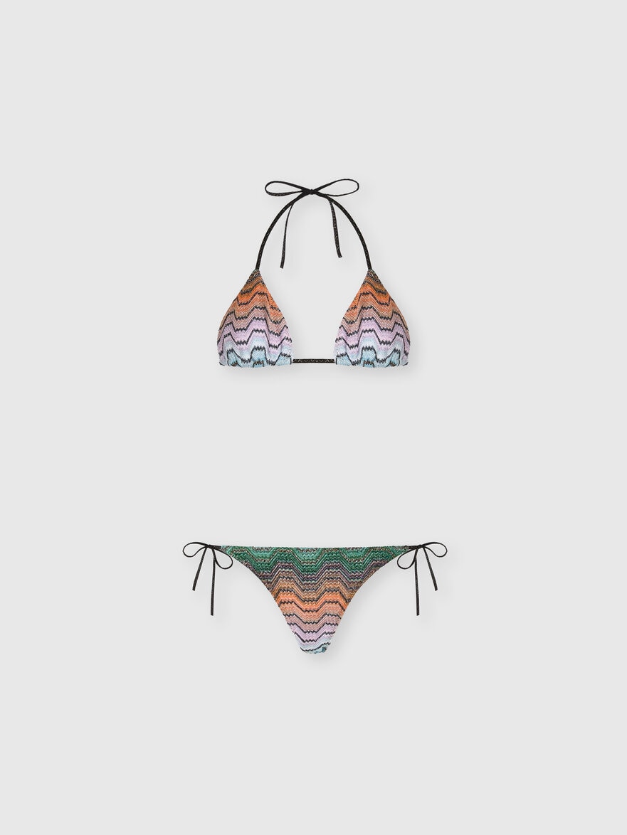 Bikini in viscose lamé blend