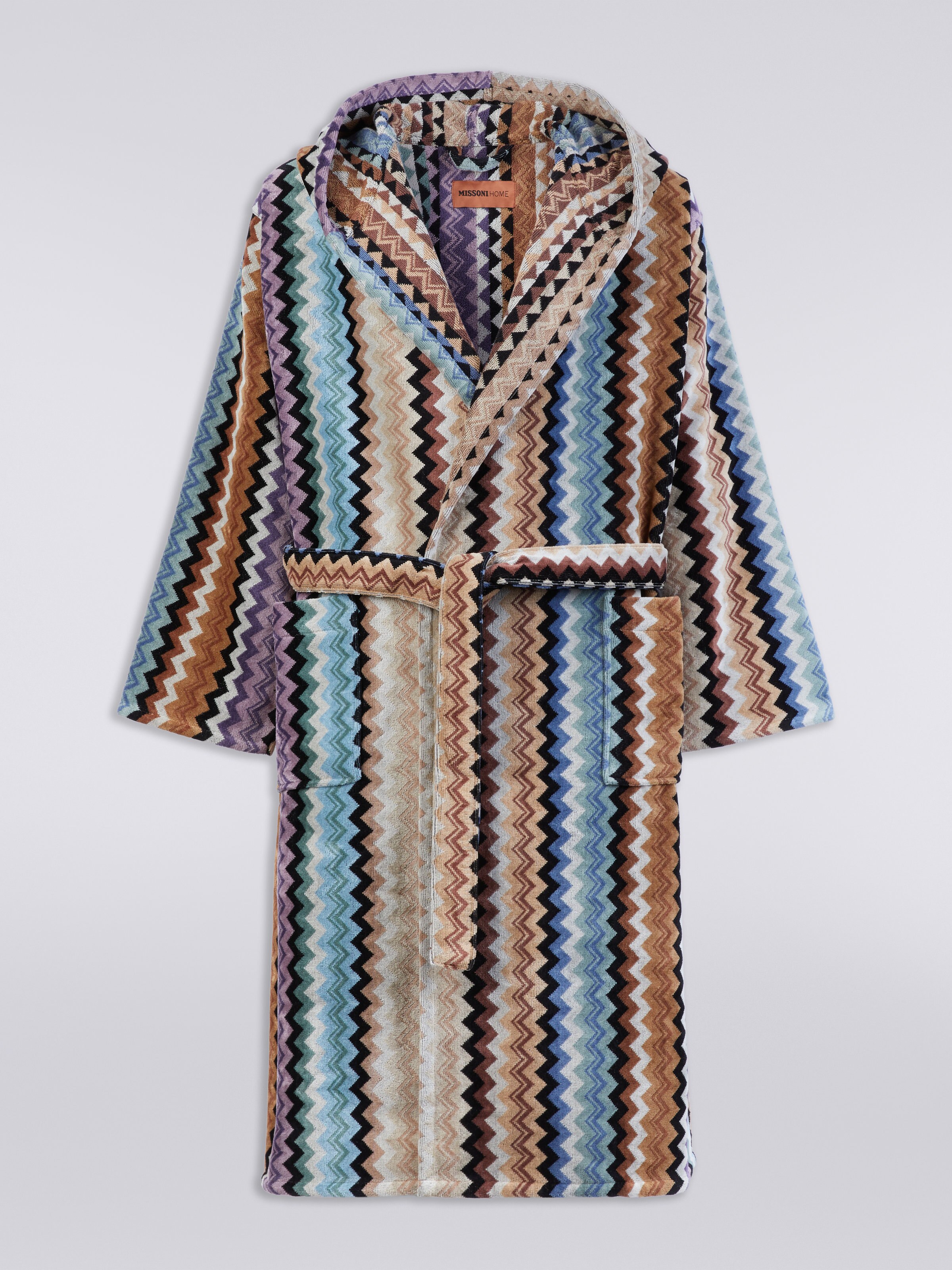 Adam Hooded Bathrobe Black | Missoni