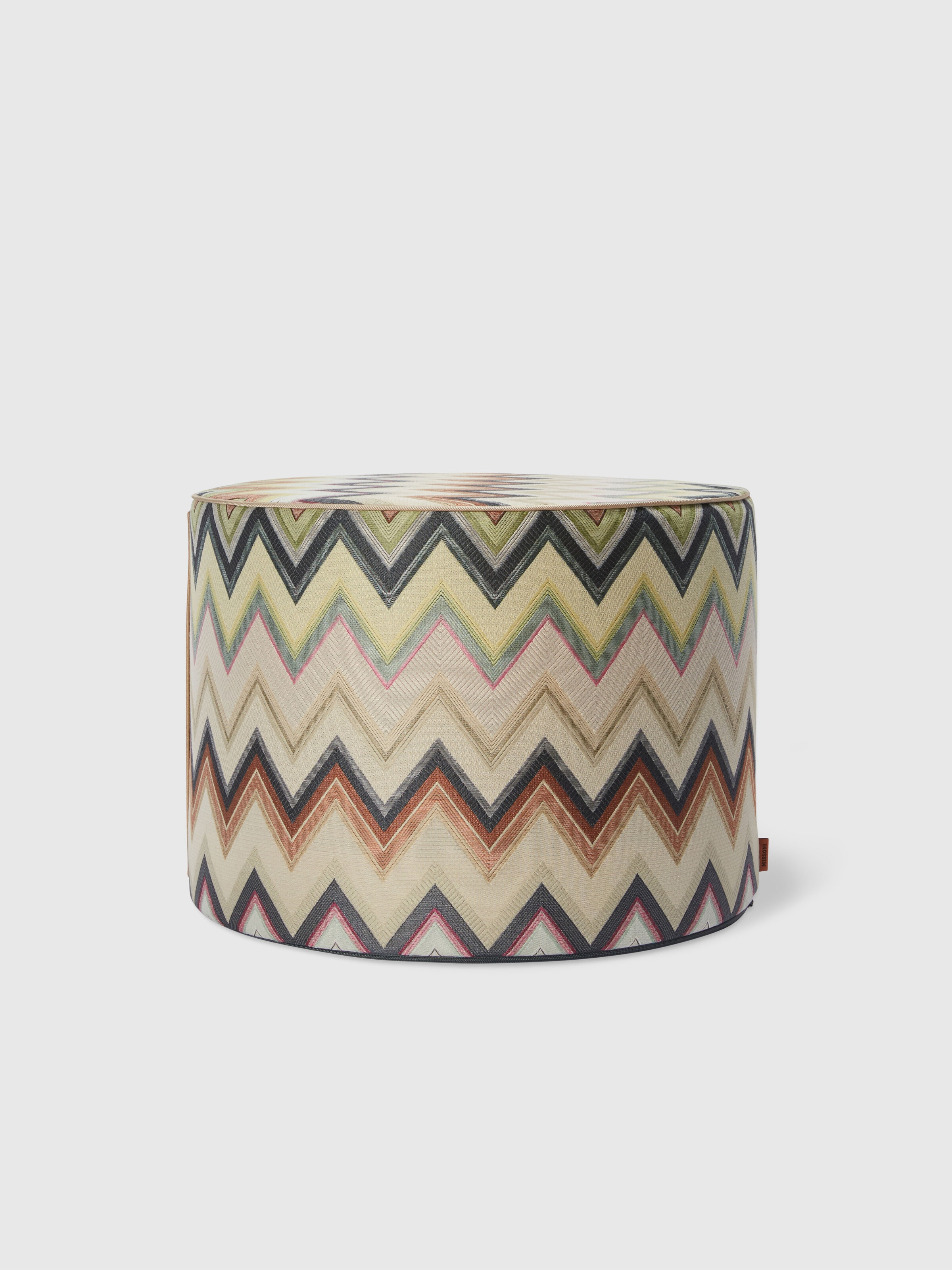 Pouf cilindrico Agadir 40x30 cm, Marrone - 0