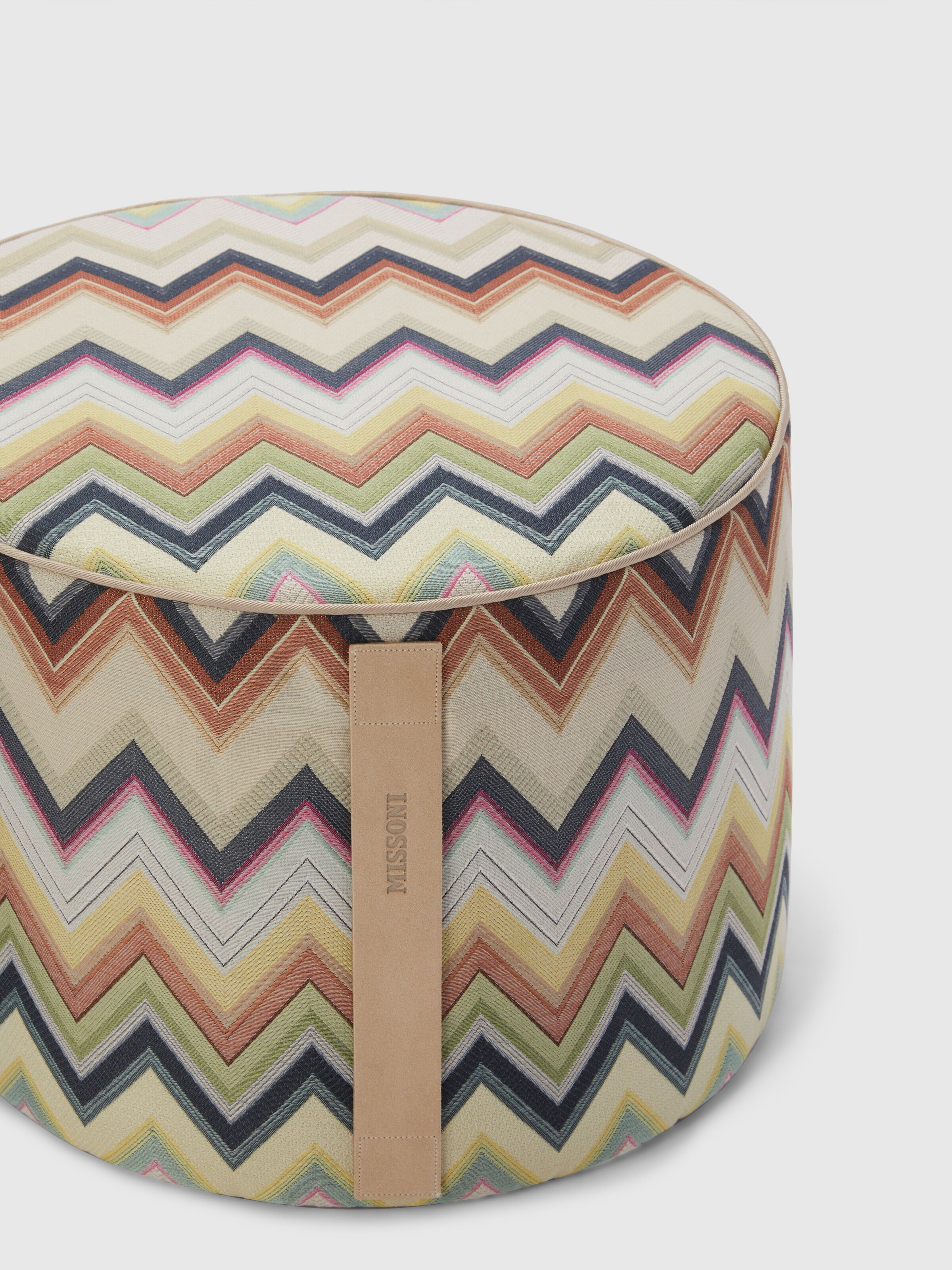 Pouf cilindrico Agadir 40x30 cm, Marrone - 1