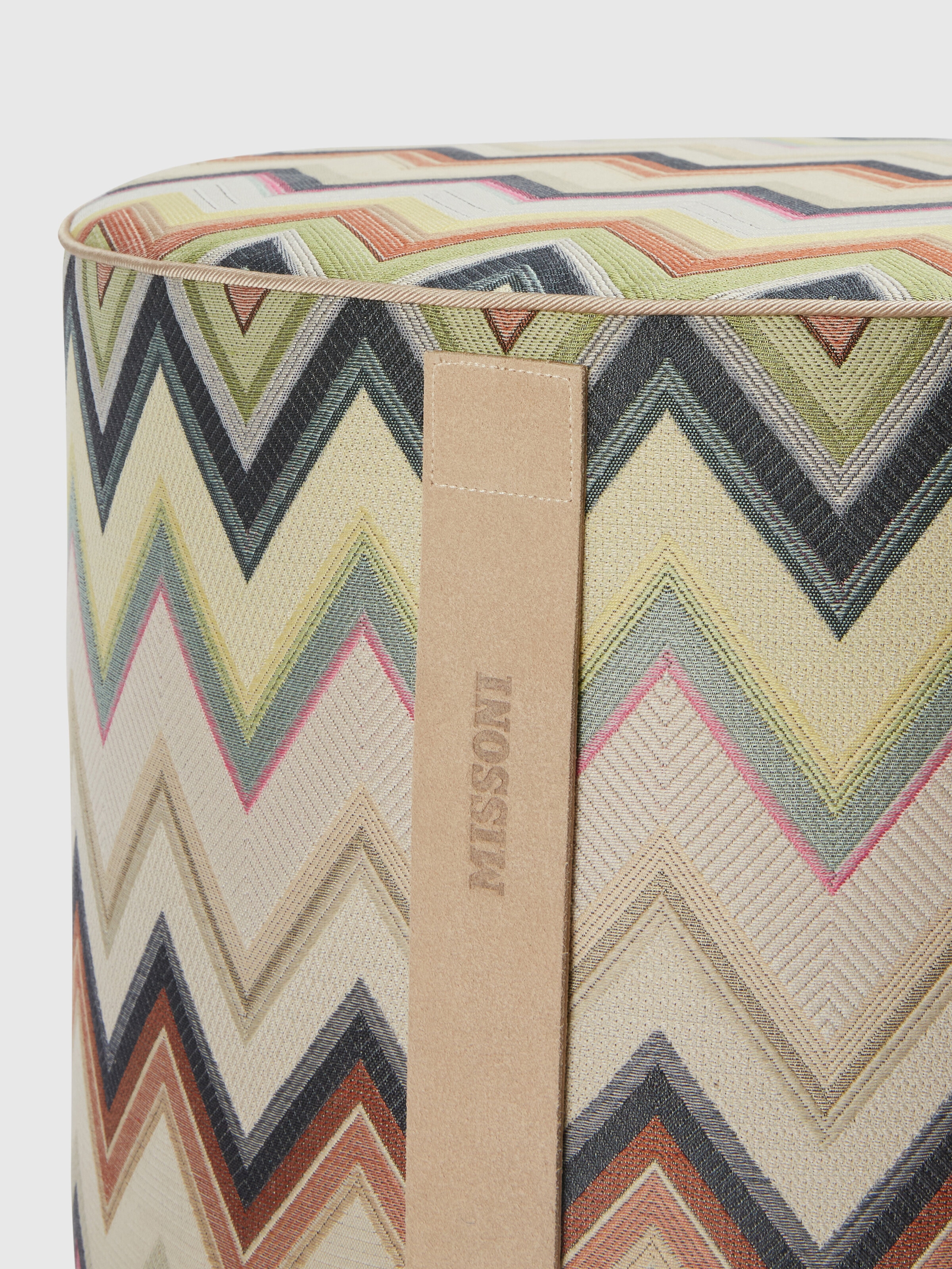 Pouf cilindrico Agadir 40x30 cm, Marrone - 2