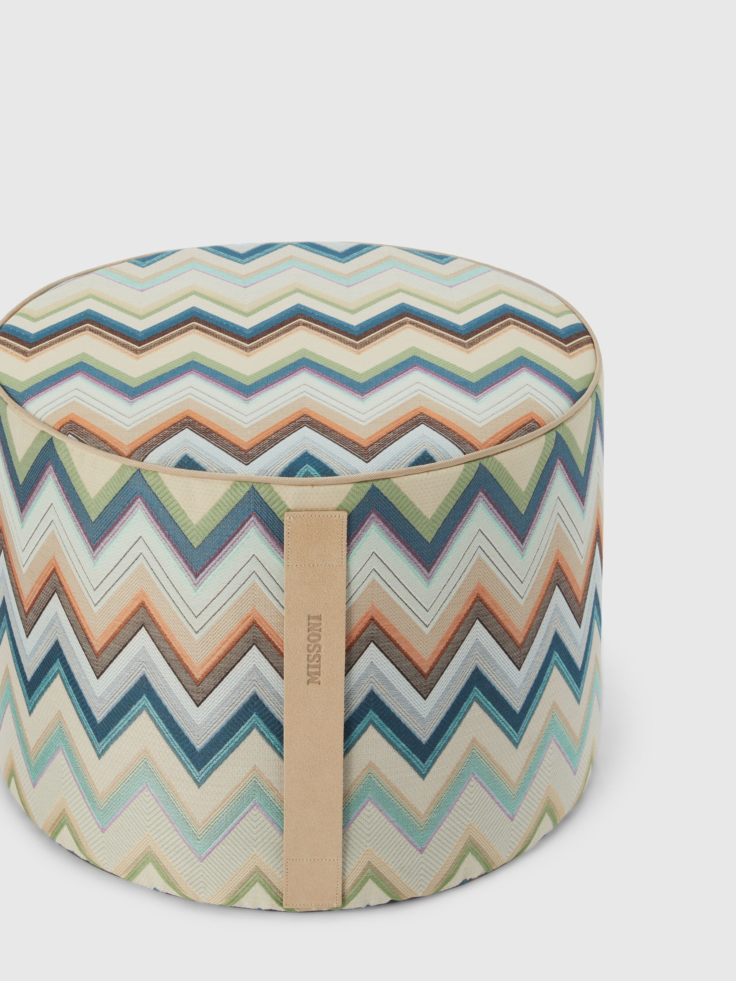 Agadir cylindrical pouffe 40x30 cm, Blue - 1