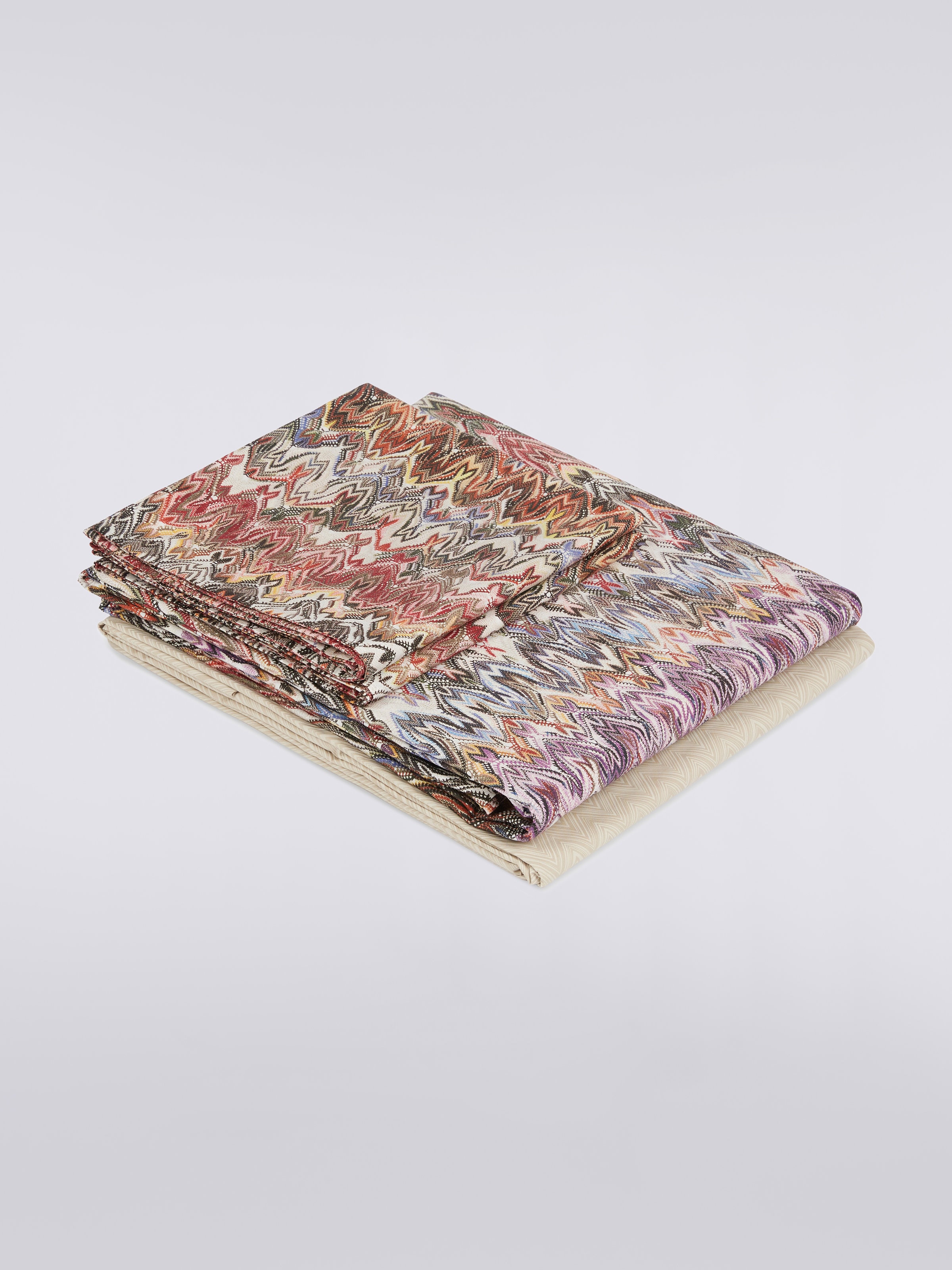 Double duvet cover set 250x200 cm, Bella cotton sheet and pillowcases, Purple  - 0
