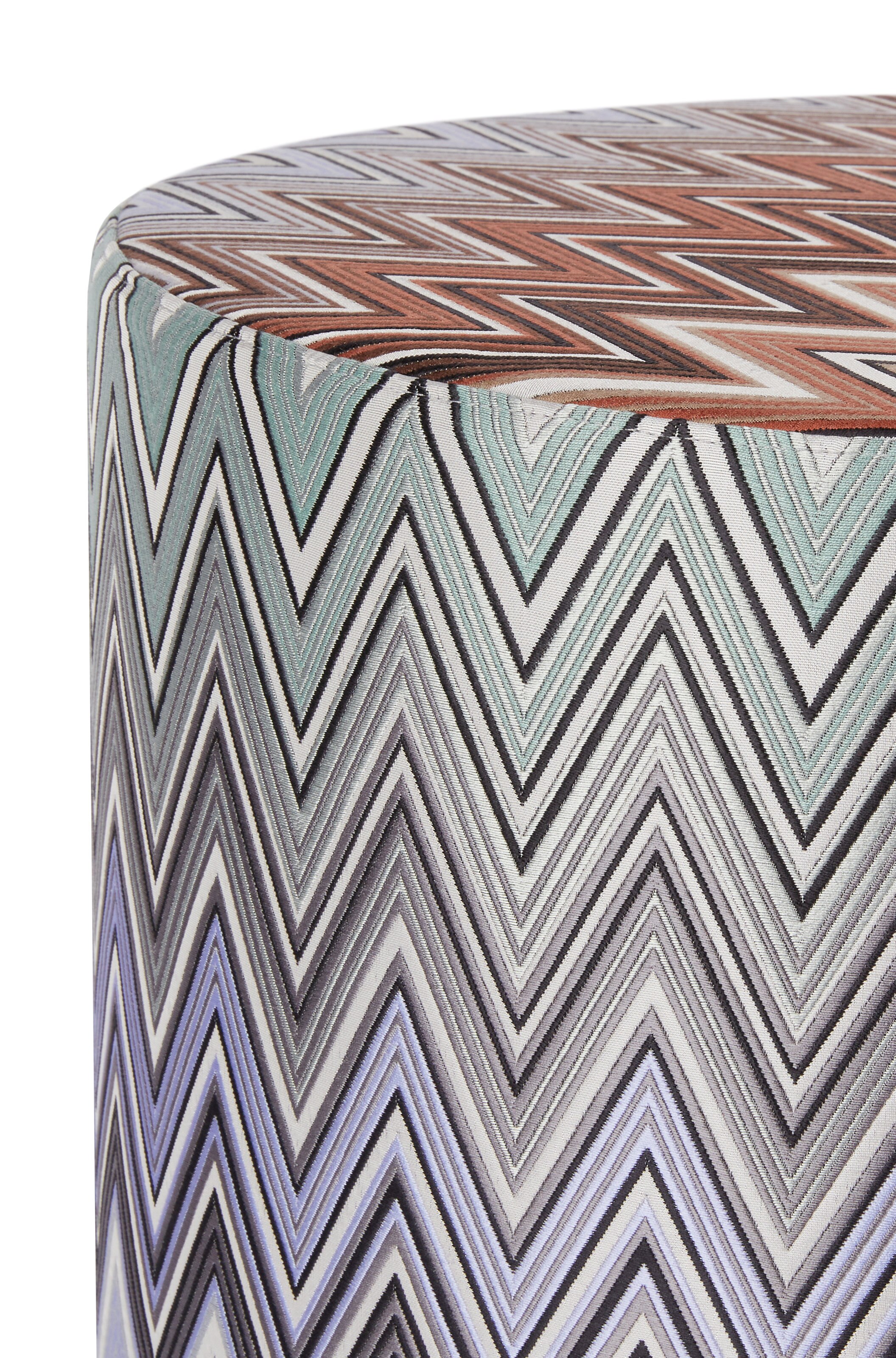 Birmingham Cylinder Pouf, Multicoloured  - 1