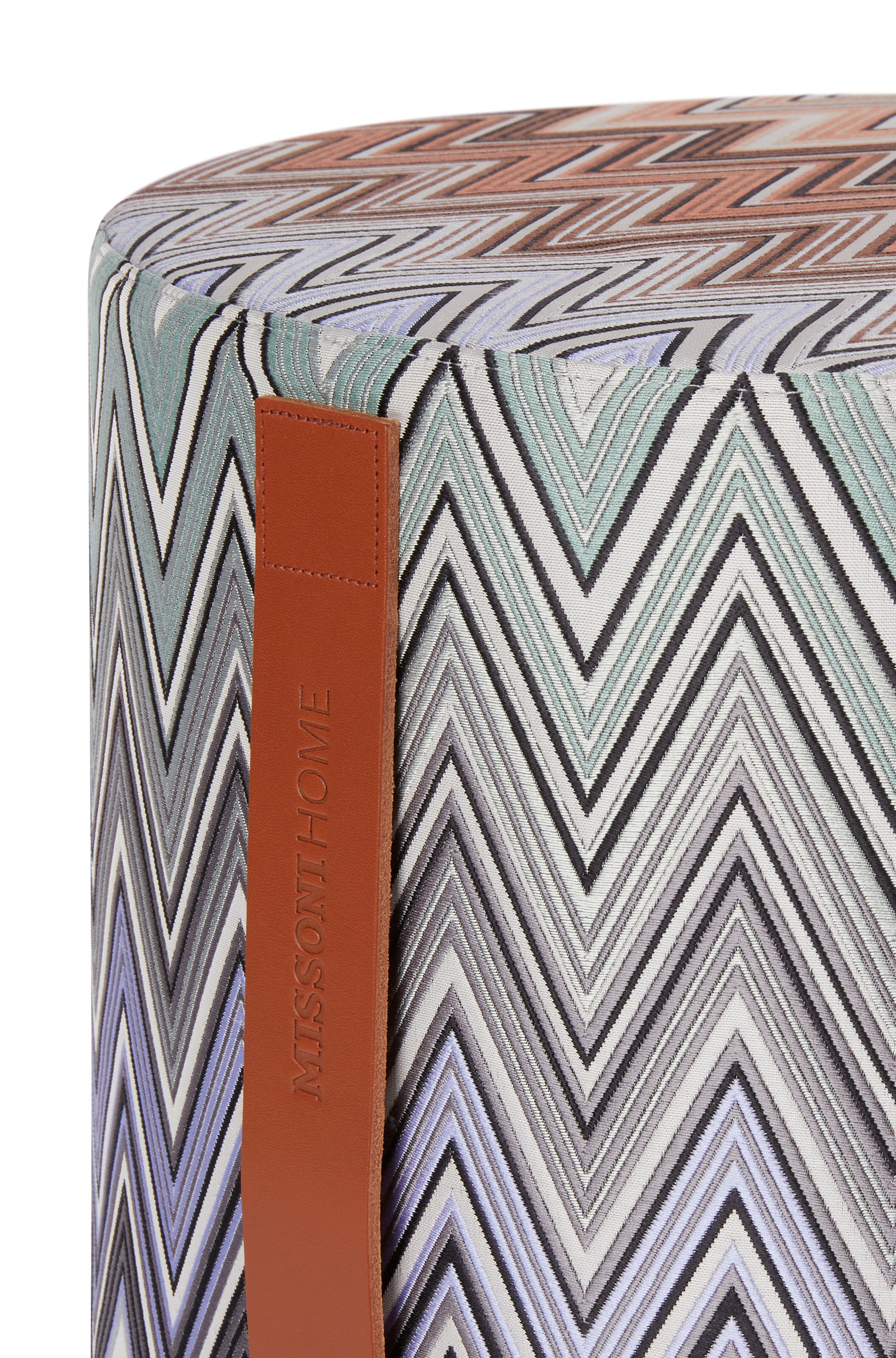 Birmingham Cylinder Pouf, Multicoloured  - 3