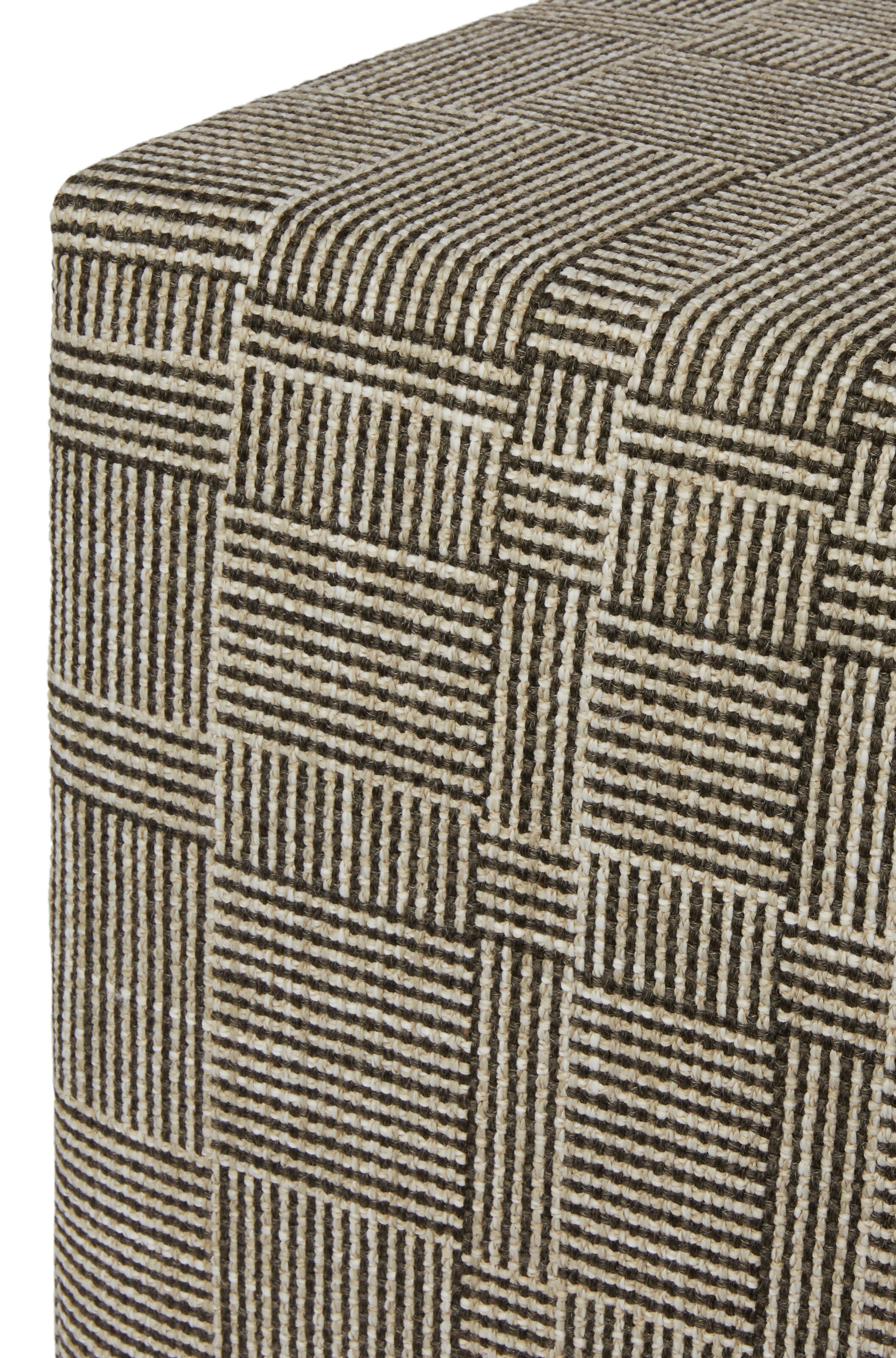 BRISTOL CUBE POUF, NERO/BIANCO - 1