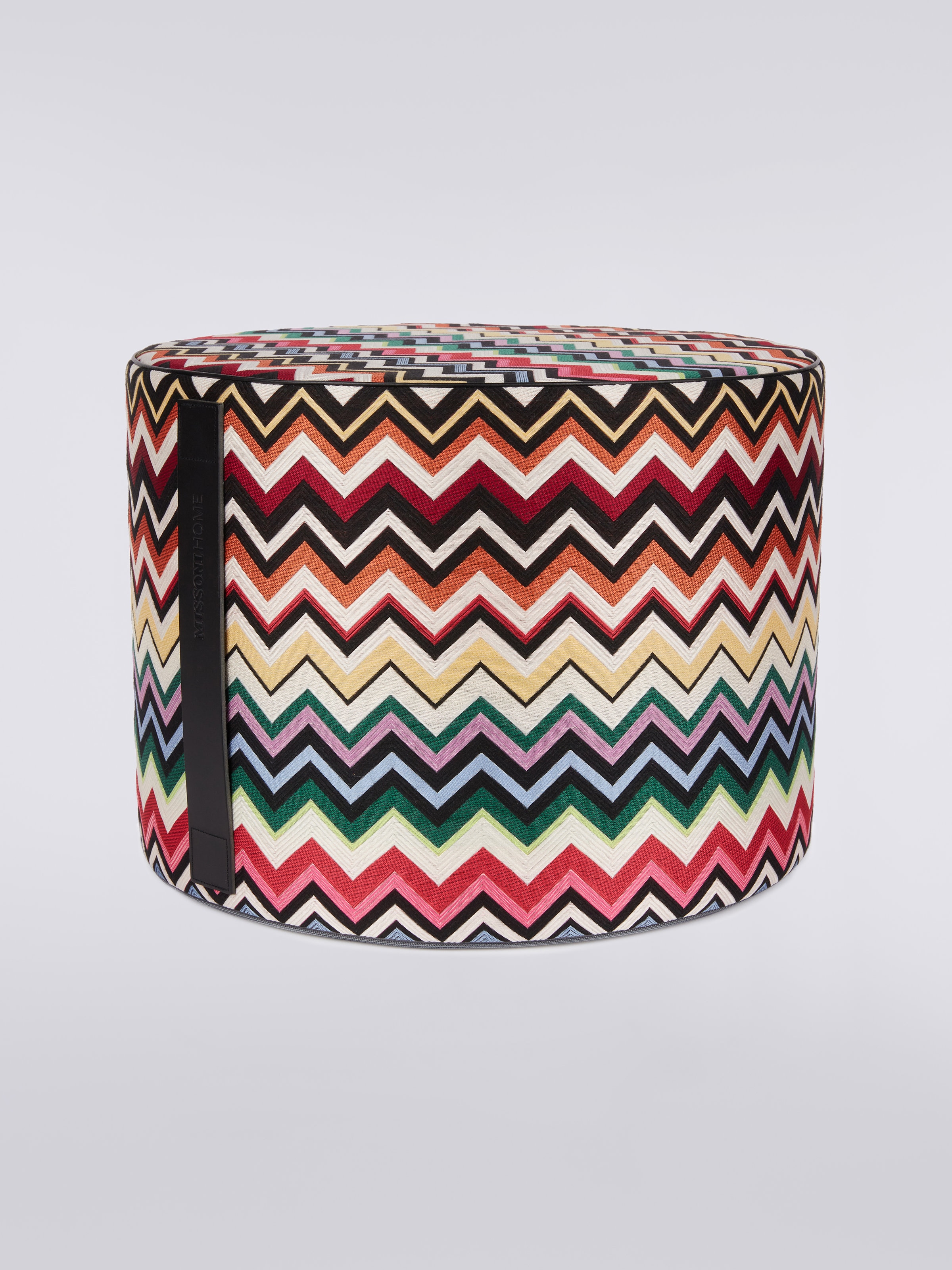 Pouf cylindrique Belfast 40x30 cm, Multicolore  - 0