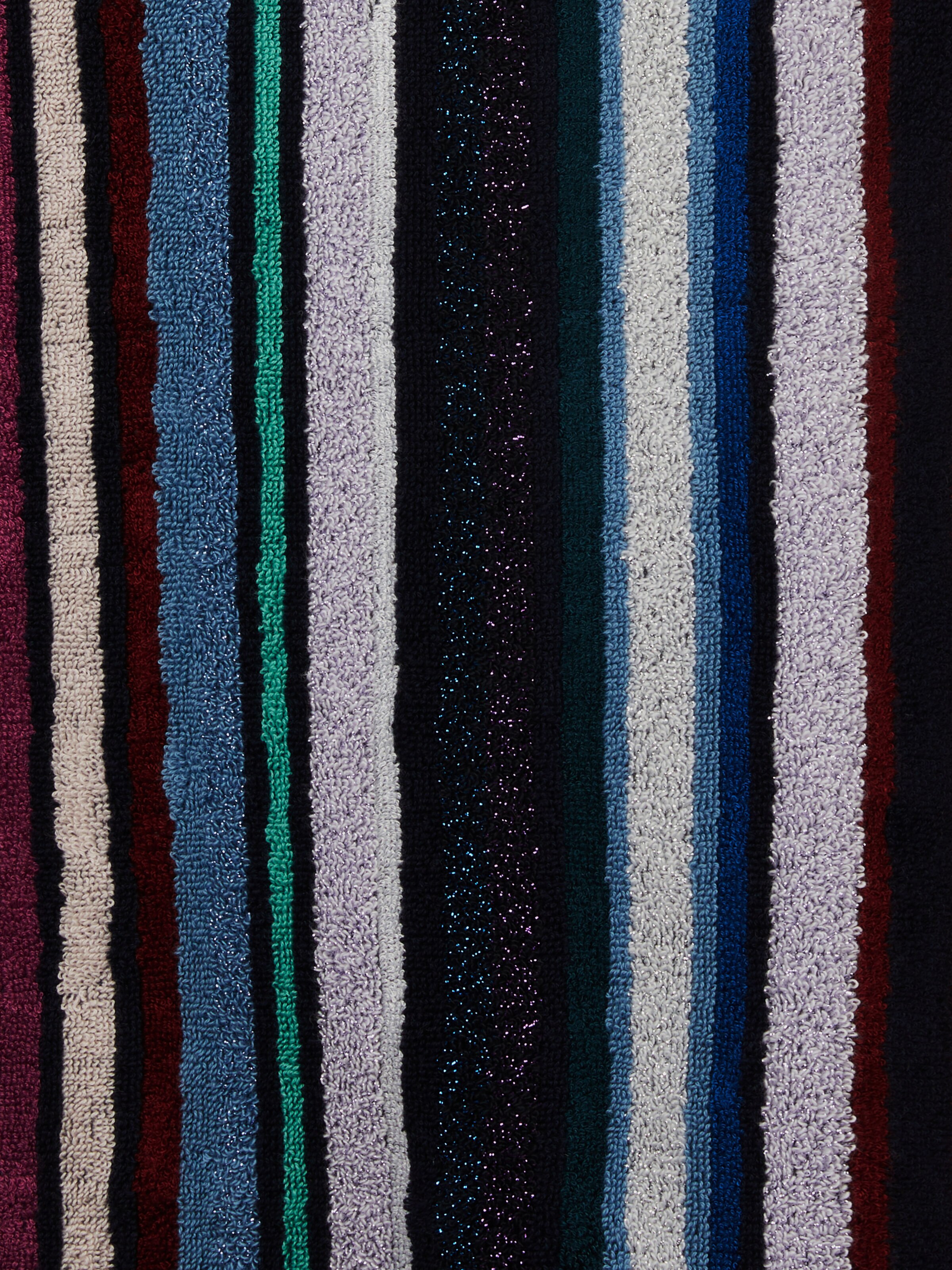Albornoz Chandler de rizo de algodón con lúrex, Azul Oscuro - 3