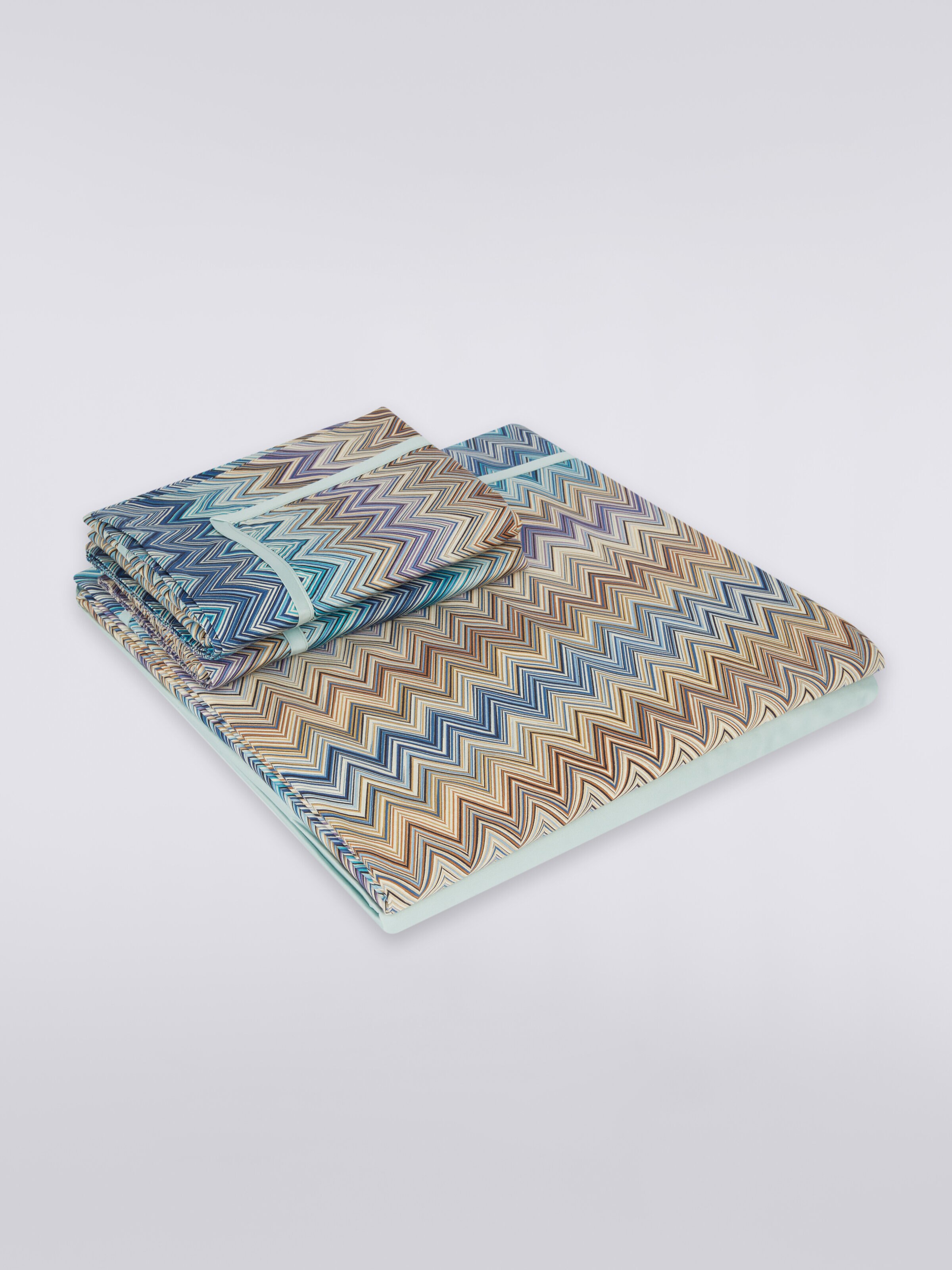 John 3-piece bed set, Turquoise  Multicoloured  - 0