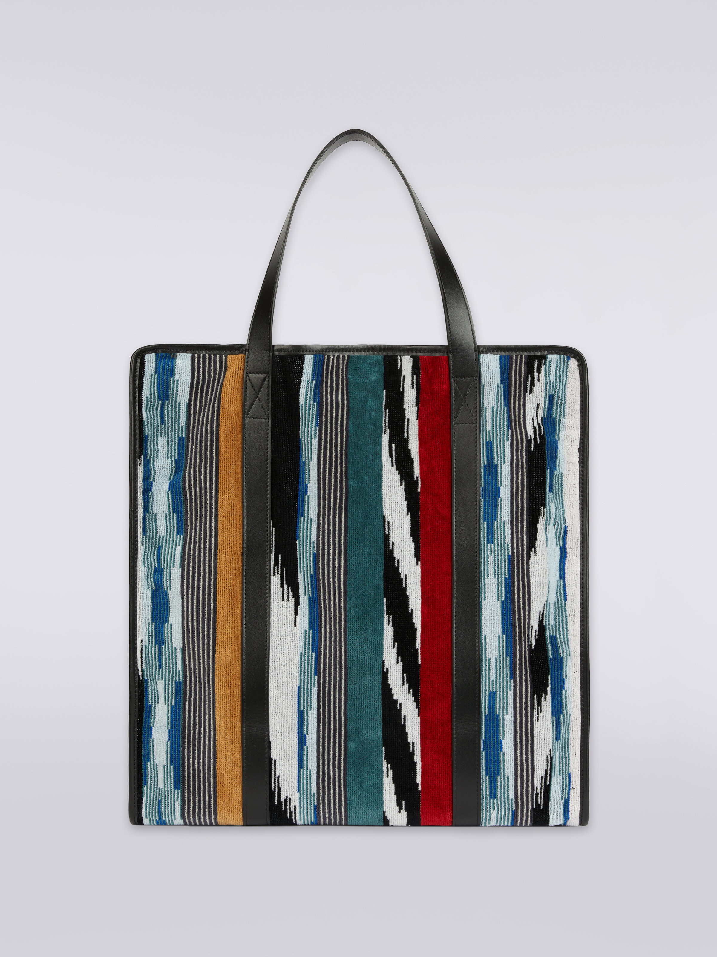 Clint bag 40x40 cm in slub cotton terry, Black    - 1