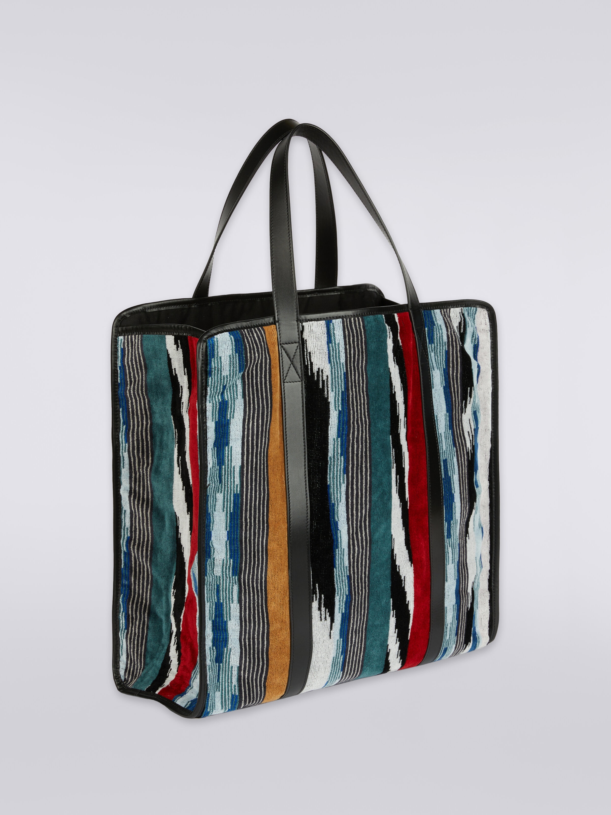 Clint bag 40x40 cm in slub cotton terry, Black    - 2