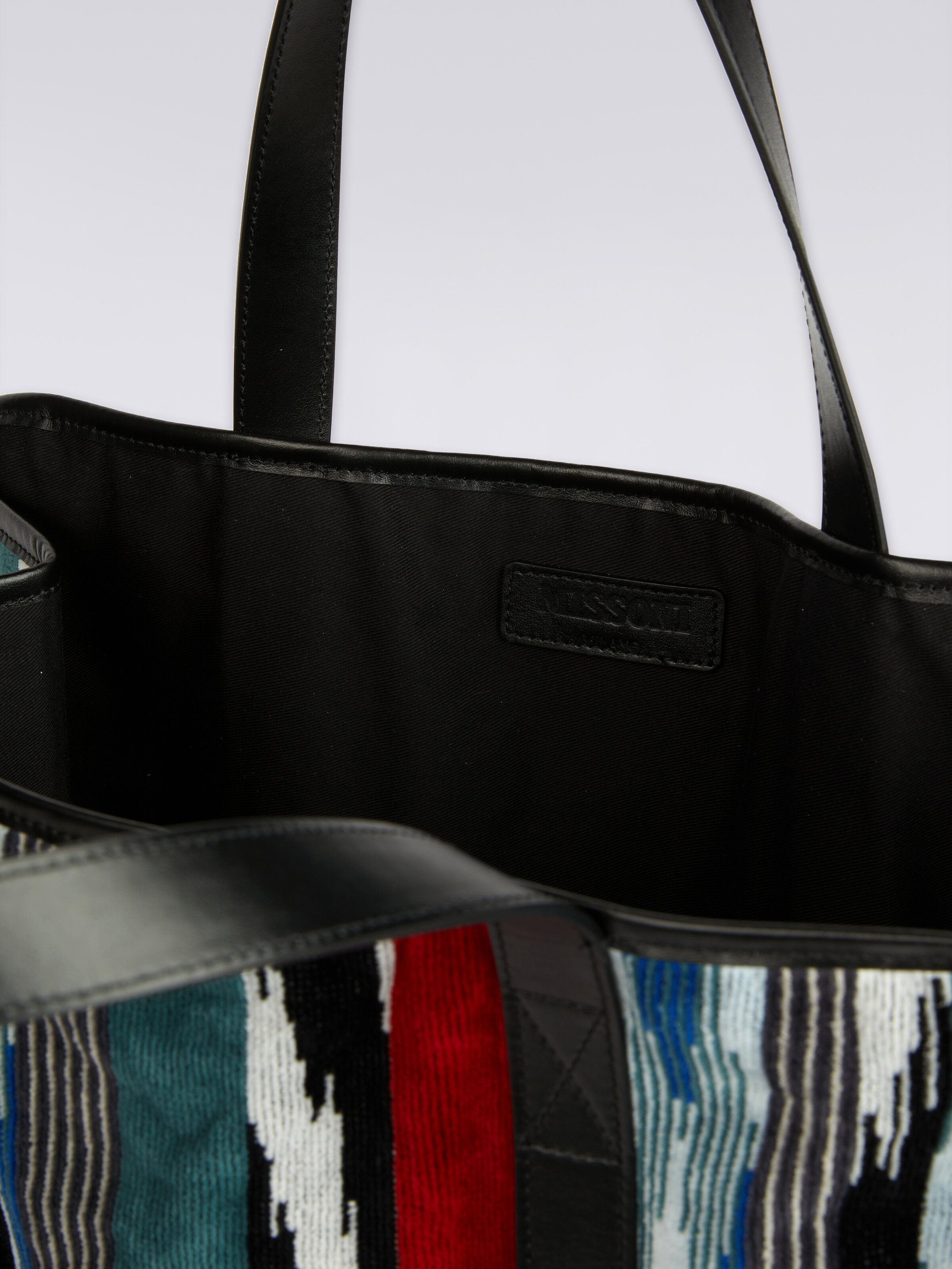 Clint bag 40x40 cm in slub cotton terry, Black    - 3