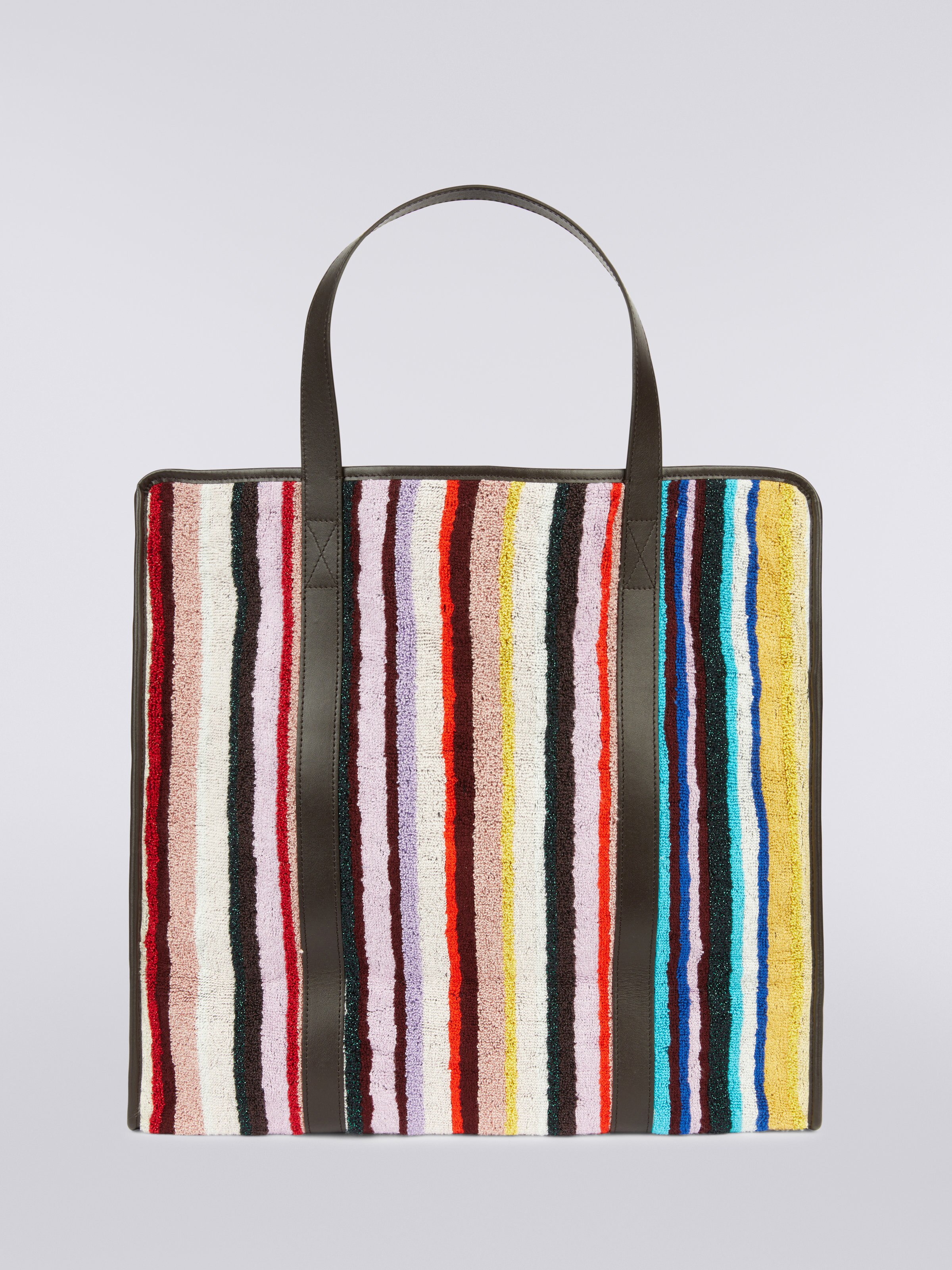 40x40 cm Chandler bag in velour cotton and viscose with lurex, Multicoloured  - 0