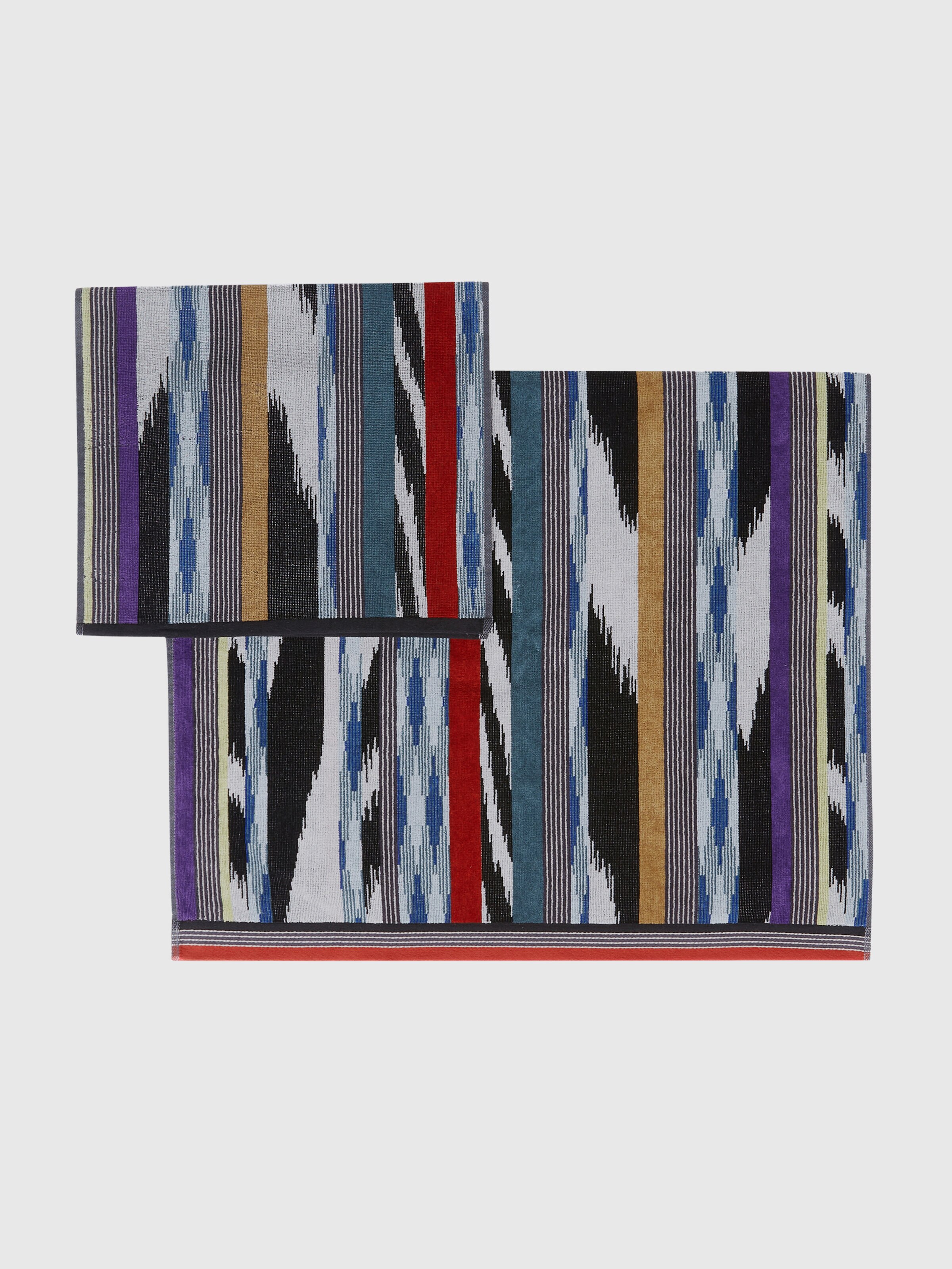 Two-piece guest set plus hand towel in cotton, Multicoloured  - 1